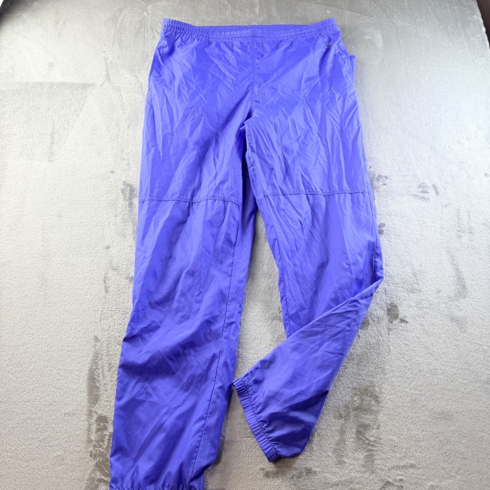 Nike Vintage Purple Track Pants Women's Small Windbreaker Joggers Ankle Zip